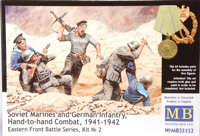 Masterbox 35152 Soviet Marines and Geman Infantry, hand-to-hand Combat 1/35