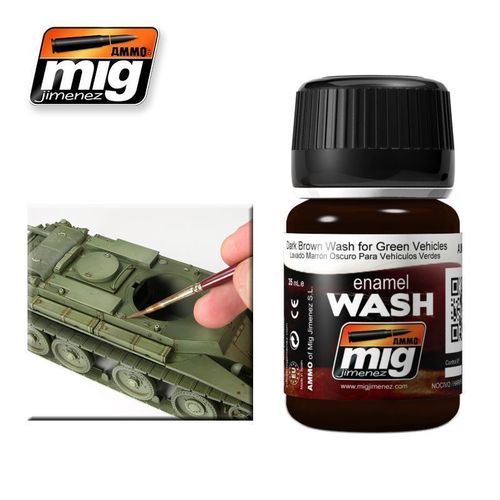 MIG 1005 Dark Brown Wash for Green Vehicles 35 ml