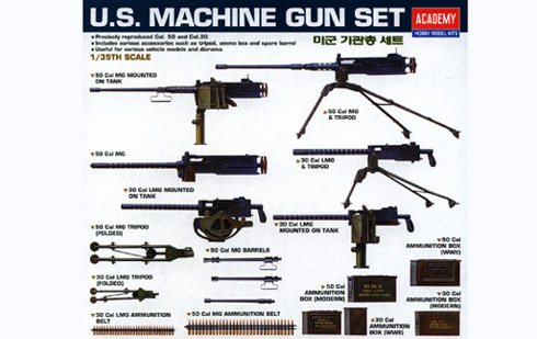 Academy 13262 US. Machine Gun Set 1/35 #ACA13262
