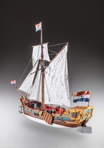 Nederlandse VOC Statenjacht Houten model 1/48