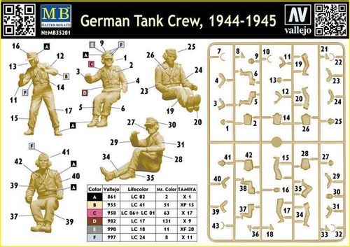 Masterbox 35201 German Tank Crew 1944-1945 1/35