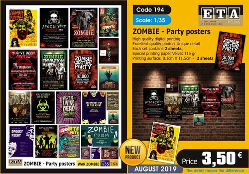 Zombie Party Posters 1/35