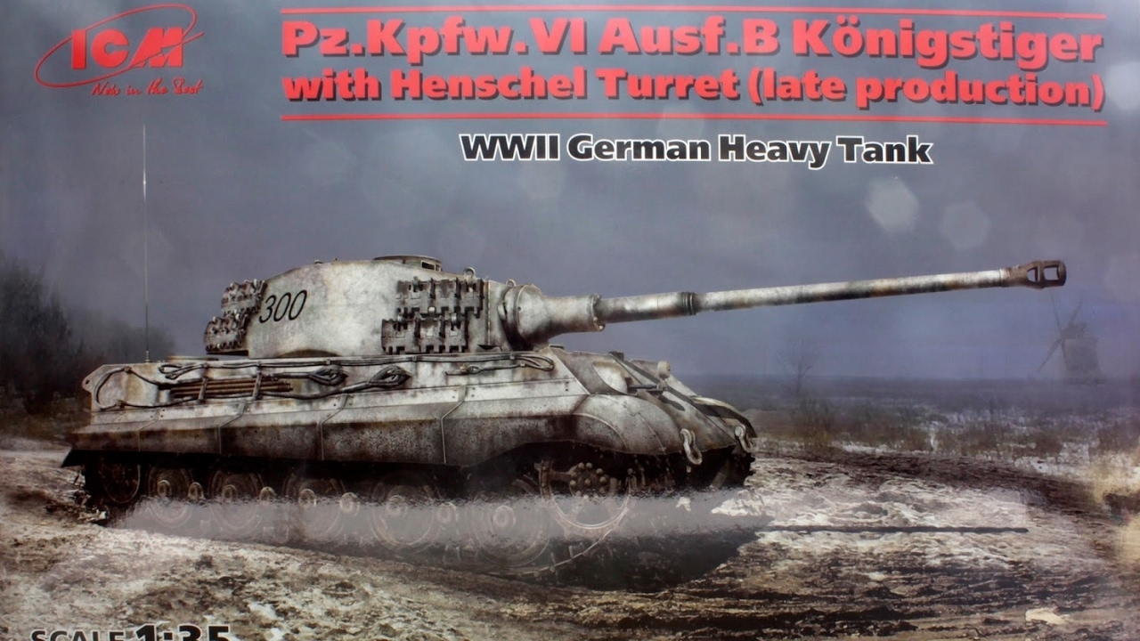 ICM Pz.Kpfw.VI Ausf.B Königstiger w Henschel Turret (late production), WWII German Heavy Tank 1/35