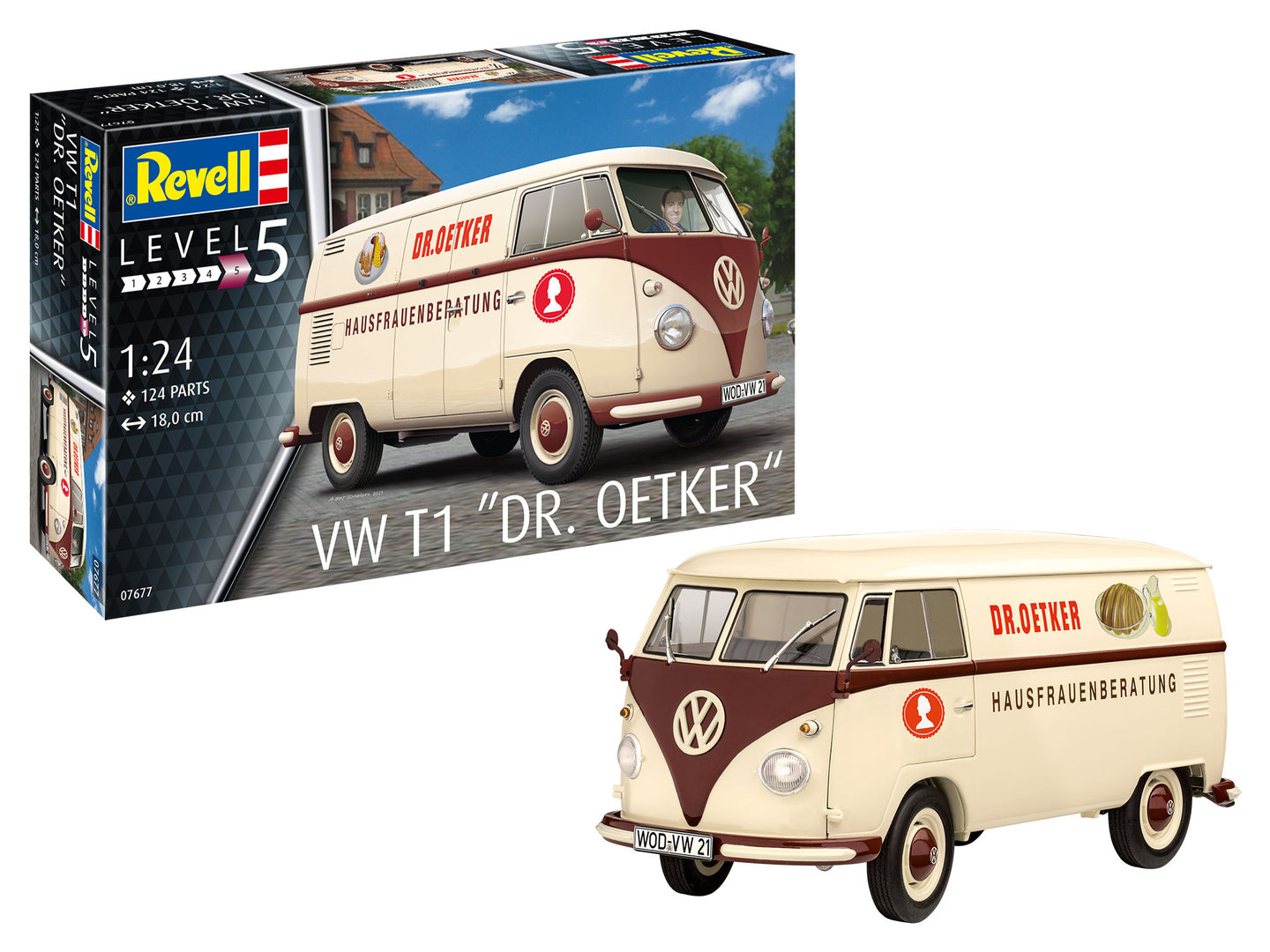 Revell 07677 Volkswagen T1 Delivery Van Dr. Oetker - 1:24