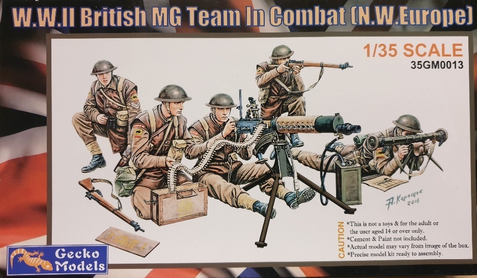 Gecko Models 35GM0013 W.W.II  British MG Team In Combat (N.W. Europe) 1/35
