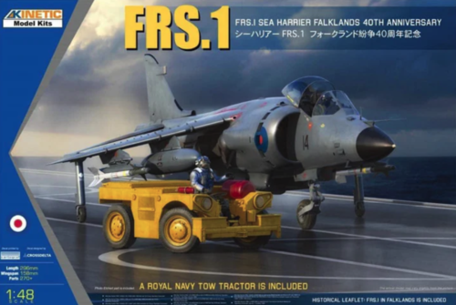 Kinetic 48138 FRS.1 Sea Harrier Falklands 40th Anniversary with a Royal Navy Tow Tractor 1/48